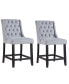 Фото #1 товара Newport Upholstered Bar Chairs with Tufted Back, Set of 2