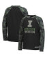 Big Boys Black, Camo Illinois Fighting Illini OHT Military-Inspired Appreciation Raglan Long Sleeve T-shirt