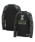 Фото #2 товара Big Boys Black, Camo Illinois Fighting Illini OHT Military-Inspired Appreciation Raglan Long Sleeve T-shirt