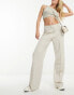 Фото #1 товара Stradivarius tailored straight leg trouser in mushroom