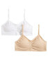 ფოტო #1 პროდუქტის Little & Big Girls 2-Pack Seamless Ruched Bras