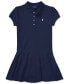 Big Girls Cotton Mesh Short Sleeve Polo Dress