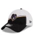 Men's White, Black Baltimore Ravens 2023 Sideline 9TWENTY Adjustable Hat