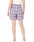 Фото #2 товара Plus Size Flannel Pajama Short