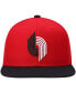 Men's Red and Black Portland Trail Blazers Hardwood Classics Team Two-Tone 2.0 Snapback Hat