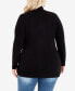 Фото #2 товара Plus Size Everly High Rolled Neck Tunic Top