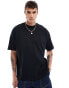 ASOS DESIGN oversized t-shirt in black with cocktail back print