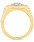 ფოტო #2 პროდუქტის Men's Diamond Cluster Ring (1 ct. t.w.) in 10k Gold