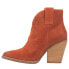 Dingo Flannie Pointed Toe Chelsea Booties Womens Orange Casual Boots DI342-220