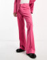 Фото #3 товара ASOS DESIGN flare suit trousers in hot pink