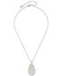 Фото #2 товара Lucky Brand colored Stone Pendant Necklace, 16" + 3" extender
