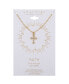 ფოტო #3 პროდუქტის 14k Gold Plated Crystal Cross Pendant Necklace