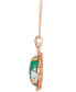 Фото #2 товара Le Vian aquaprase Candy & Diamond (5/8 ct. t.w.) Adjustable Pendant Necklace in 14k Rose Gold