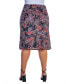 Фото #2 товара Plus Size Elastic Waist Knee Length Skirt
