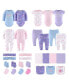 ფოტო #1 პროდუქტის Baby Girls Newborn Layette Gift Set Purple Pink Butterfly, 30 Essential Pieces,