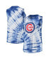 Фото #2 товара Women's Royal Chicago Cubs Money Ball Tie-Dye Tank Top
