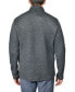 Фото #2 товара Men's Heather Quilted Quarter Zip Sweater