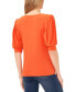 Фото #2 товара Women's Elbow-Sleeve Scoop-Neck Shirred Knit Top