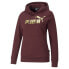 Фото #1 товара Puma Essentials+ Metallic Logo Pullover Hoodie Womens Size XS Casual Outerwear