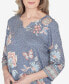 Фото #5 товара Scottsdale Women's Floral Border Split Neck Top