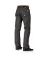 ფოტო #2 პროდუქტის Men's Relaxed Straight Leg Premium Denim Jeans Black Coated Throwback Style Zipper Trim Pockets