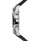 ფოტო #3 პროდუქტის Men's Skipper Dual Time Zone Black Silicone Strap Watch 44mm, Created for Macy's