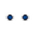 Silver stud earrings with blue zircons EA598WB