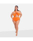 Фото #1 товара Plus Size Aqua High Waist Bikini Bottom