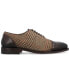 Men's Paris Handcrafted Leather and Wool Asymmetrical Oxford Lace-up Dress Shoes