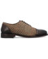 Фото #2 товара Men's Paris Handcrafted Leather and Wool Asymmetrical Oxford Lace-up Dress Shoes