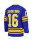 Фото #2 товара Men's Pat LaFontaine Royal Buffalo Sabres Captain Patch 1992/93 Blue Line Player Jersey