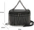 Фото #15 товара Kris Anna Women's Rivets Mini Shoulder Bag with Shoulder Strap Chain Tassel Black Disposable