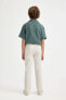 Erkek Çocuk Standart Paça Keten Görünümlü Pantolon C2981A824SM