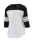 ფოტო #4 პროდუქტის Women's White, Black Philadelphia Eagles First Team Three-Quarter Sleeve Mesh T-shirt