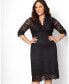 Plus Size Scalloped Boudoir Lace Cocktail Dress