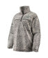 Women's Gray Dallas Stars Sherpa Quarter-Zip Pullover Jacket