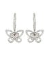 ფოტო #1 პროდუქტის Suzy Levian Sterling Silver Cubic Zirconia Art-Deco Butterfly Dangle Earrings