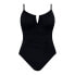 Time and Tru One Piece Swimsuit Women Black Wire Front V-Neck Shoulder Straps 1X