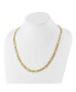 Yellow IP-plated 7.50mm 23.5 inch Figaro Necklace