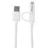 Фото #5 товара StarTech.com 1 m (3 ft.) 2 in 1 Charging Cable - USB to Lightning or Micro-USB for iPhone / iPad / iPod / Android - Apple MFi Certified - Multi Phone Charger - USB 2.0 - 1 m - USB A - Micro-USB B - USB 2.0 - White