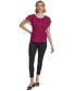 ფოტო #4 პროდუქტის Women's Crewneck Flutter-Sleeve Blouse