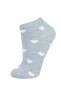 Kadın 3'lü Pamuklu Patik Çorap B6031axns