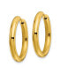 ფოტო #2 პროდუქტის Stainless Steel Polished Yellow plated Hinged Hoop Earrings