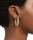 ფოტო #8 პროდუქტის Dextera Crystal Pavé Octagonal Small Hoop Earrings, .62"