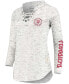 Фото #2 товара Women's Gray Indiana Hoosiers Kate Space Dye Lace-Up Long Sleeve T-Shirt