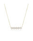 Round Diamond Halo Bar Necklace