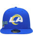 Men's Royal Los Angeles Rams Stateview 59Fifty Fitted Hat 7 1/8 - фото #2