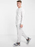 Jack & Jones Essentials cotton long sleeve top with curve hem in white - WHITE