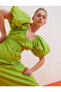 Фото #1 товара Balon Kol Pencere Detaylı Midi Elbise