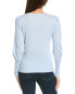 Фото #2 товара Forte Cashmere Gathered Sleeve Crew Cashmere Sweater Women's